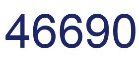 Number 46690 blue image
