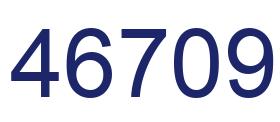 Number 46709 blue image