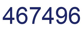 Number 467496 blue image