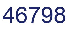 Número 46798 imagen azul