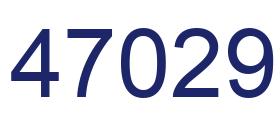 Number 47029 blue image