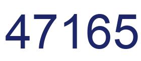 Number 47165 blue image