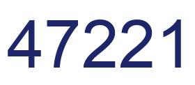 Number 47221 blue image