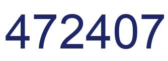 Number 472407 blue image