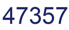 Number 47357 blue image