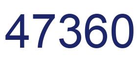 Number 47360 blue image
