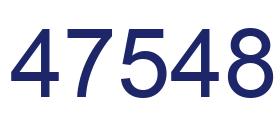 Number 47548 blue image