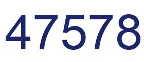 Number 47578 blue image