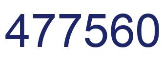 Number 477560 blue image