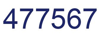 Number 477567 blue image