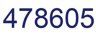 Number 478605 blue image