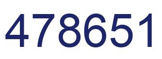 Number 478651 blue image