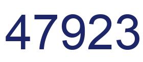 Number 47923 blue image