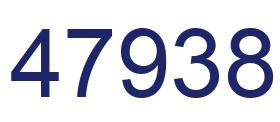 Number 47938 blue image