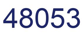 Number 48053 blue image