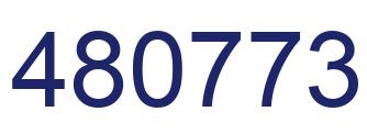 Number 480773 blue image