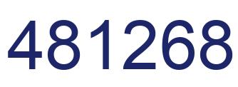 Number 481268 blue image