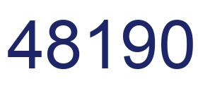 Number 48190 blue image