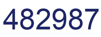 Number 482987 blue image