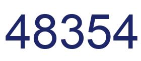 Number 48354 blue image