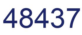 Number 48437 blue image