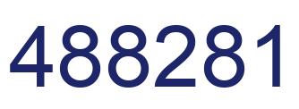 Number 488281 blue image