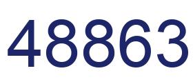 Number 48863 blue image