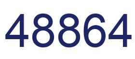 Number 48864 blue image