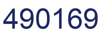 Number 490169 blue image