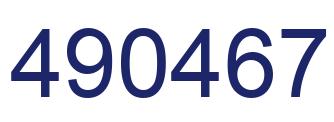 Number 490467 blue image