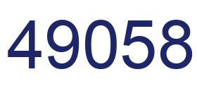 Number 49058 blue image