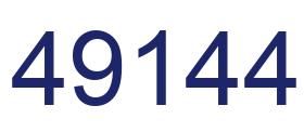 Número 49144 imagen azul