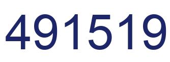 Number 491519 blue image