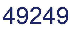 Number 49249 blue image