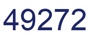 Number 49272 blue image