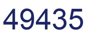 Number 49435 blue image