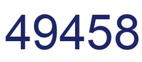 Number 49458 blue image