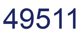 Número 49511 imagen azul