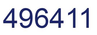 Number 496411 blue image
