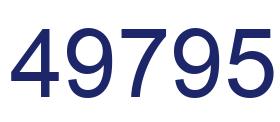 Number 49795 blue image
