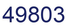 Number 49803 blue image