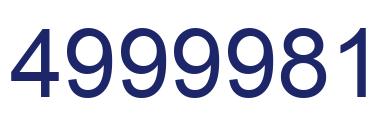 Número 4999981 imagen azul