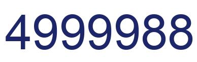 Número 4999988 imagen azul