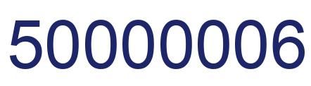 Number 50000006 blue image