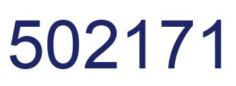 Number 502171 blue image