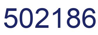 Number 502186 blue image