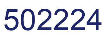 Number 502224 blue image