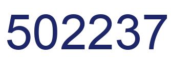 Number 502237 blue image