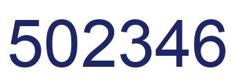 Number 502346 blue image