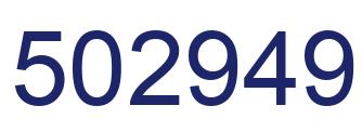 Number 502949 blue image